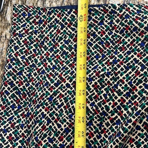 Conchita Vintage Abstract Print 3/4 Sleeve Midi Dress Size L - Picture 8 of 9